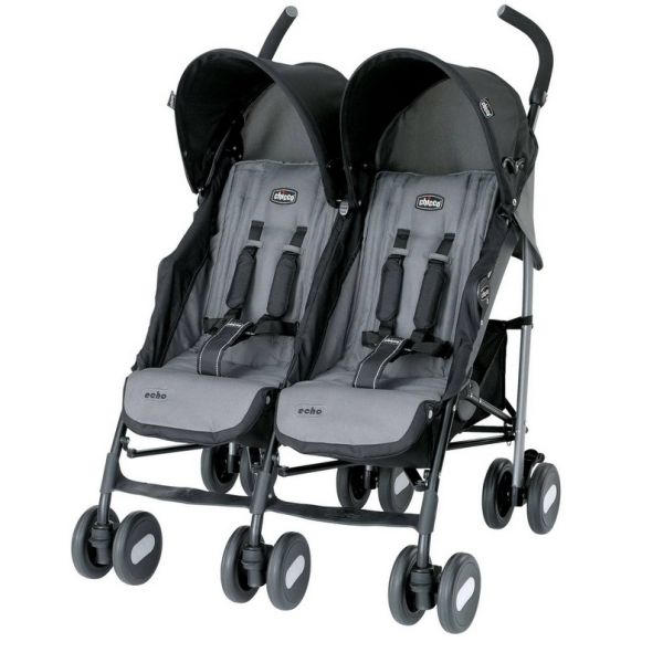 Alugar Carrinho de bebê Chicco para Gêmeos Echo Twin - Coal em Morrinhos