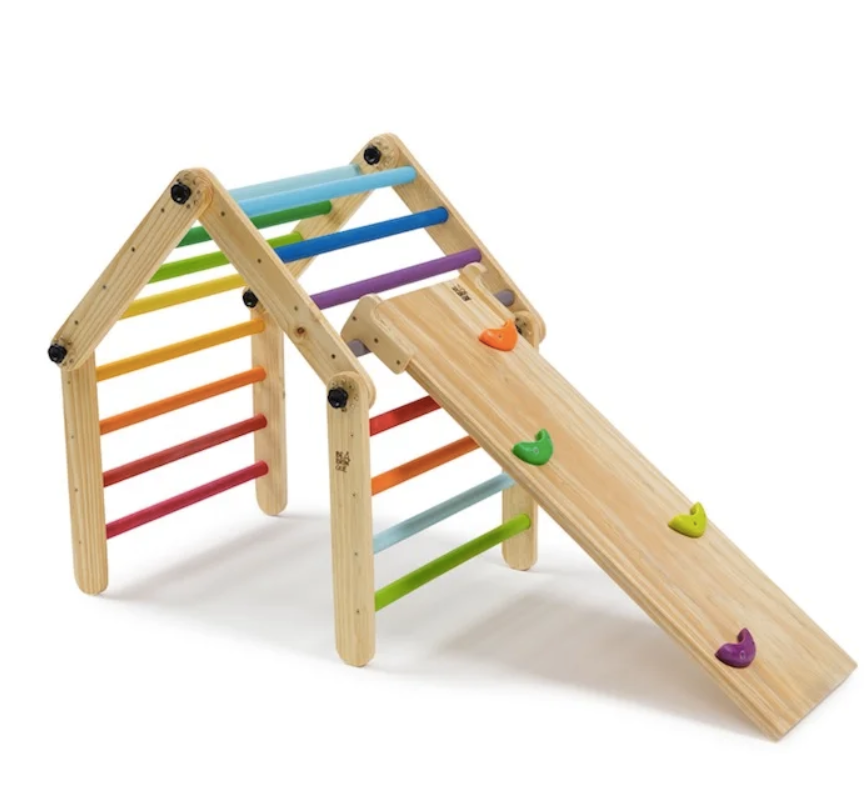 Alugar Triângulo Pikler Articulado Colorido + Rampa 2 em 1 - BÊBRINQUÊ em Chapecó