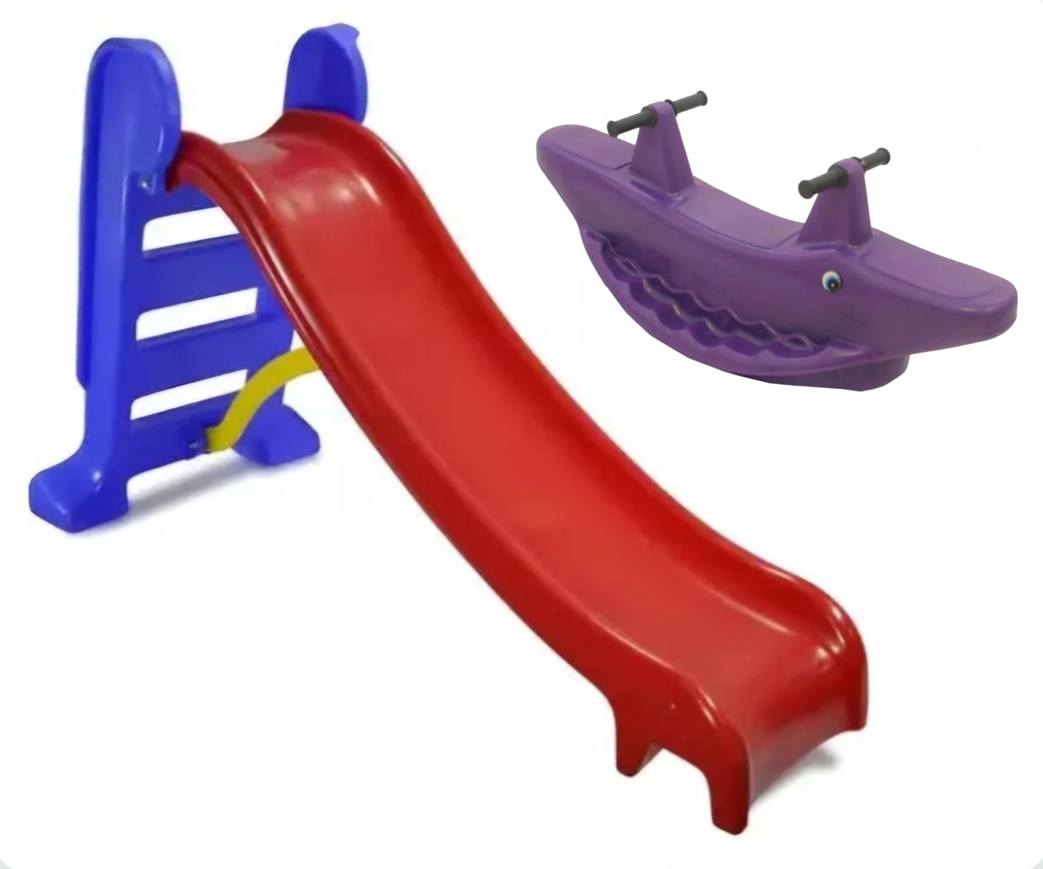 Alugar Escorregador 3 Degraus com Gangorra Jacaré Infantil 2 Lugares- ROTOPLAS em Montividiu