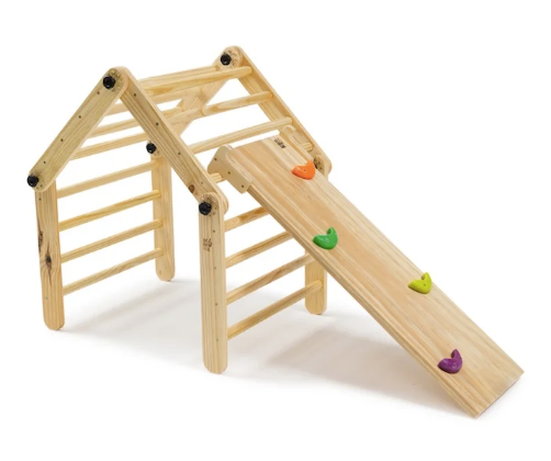 Alugar Triângulo Pikler Articulado Natural + Rampa de Escalada 2 em 1 - BÊBRINQUÊ em Itu