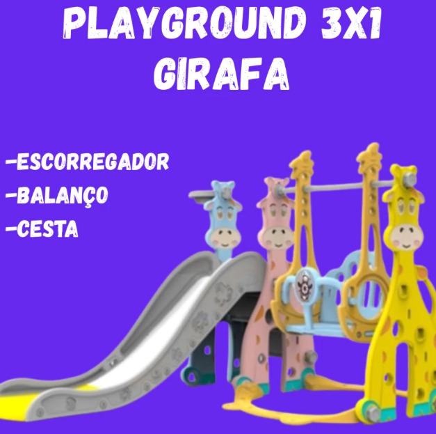 Alugar PLAYGROUND 3X1 GIRAFA em Nova Serrana